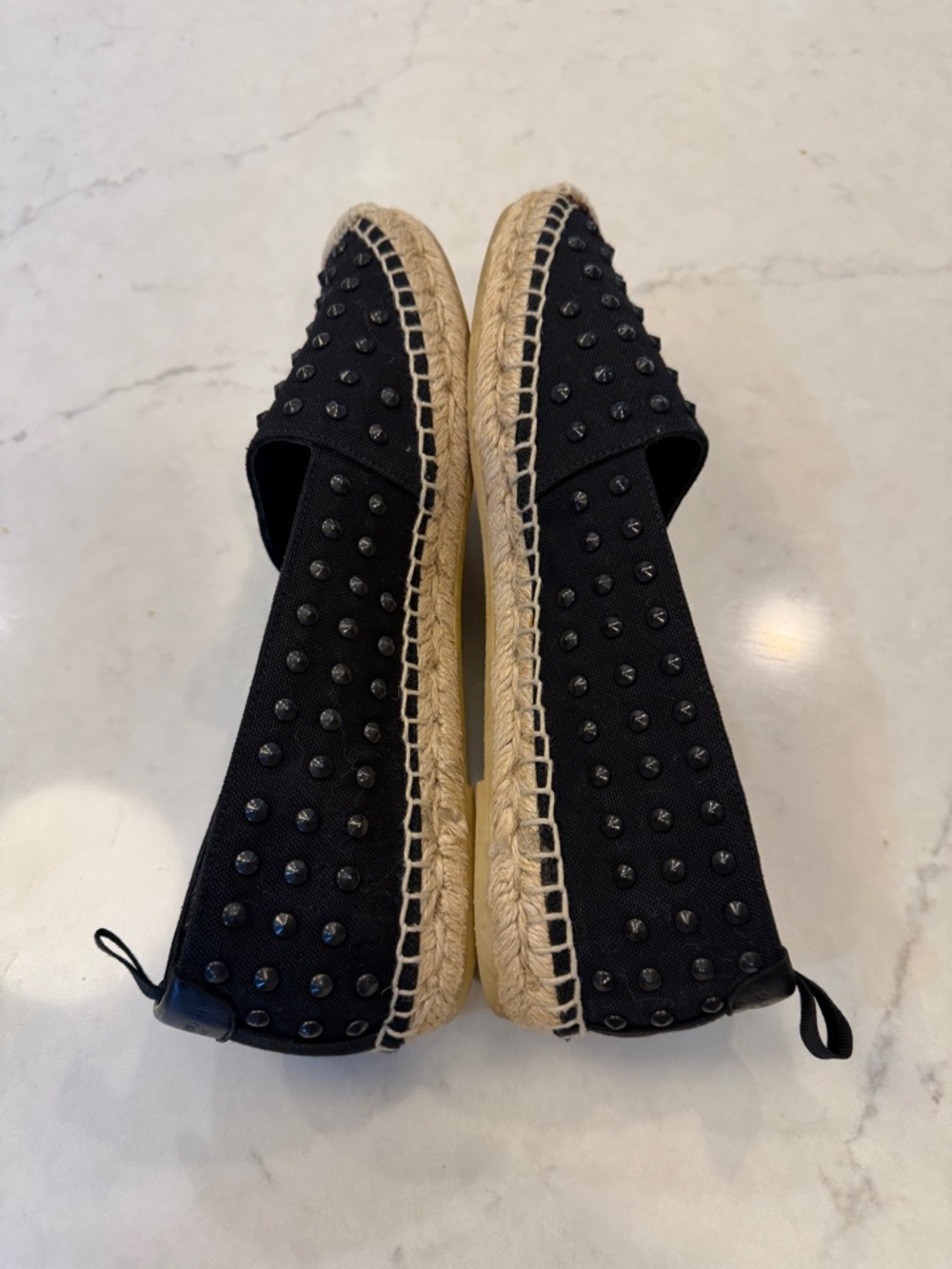 Saint Laurent Black‎ Studded Espadrilles Size 37 - Picture 5 of 10